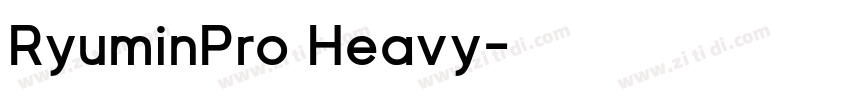RyuminPro Heavy字体转换